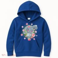 Cute Flower Easter Bunny Kids Hoodie thumb 0