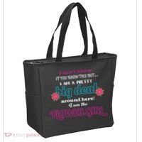 Cute Flower Girl Tote Bag thumb 2