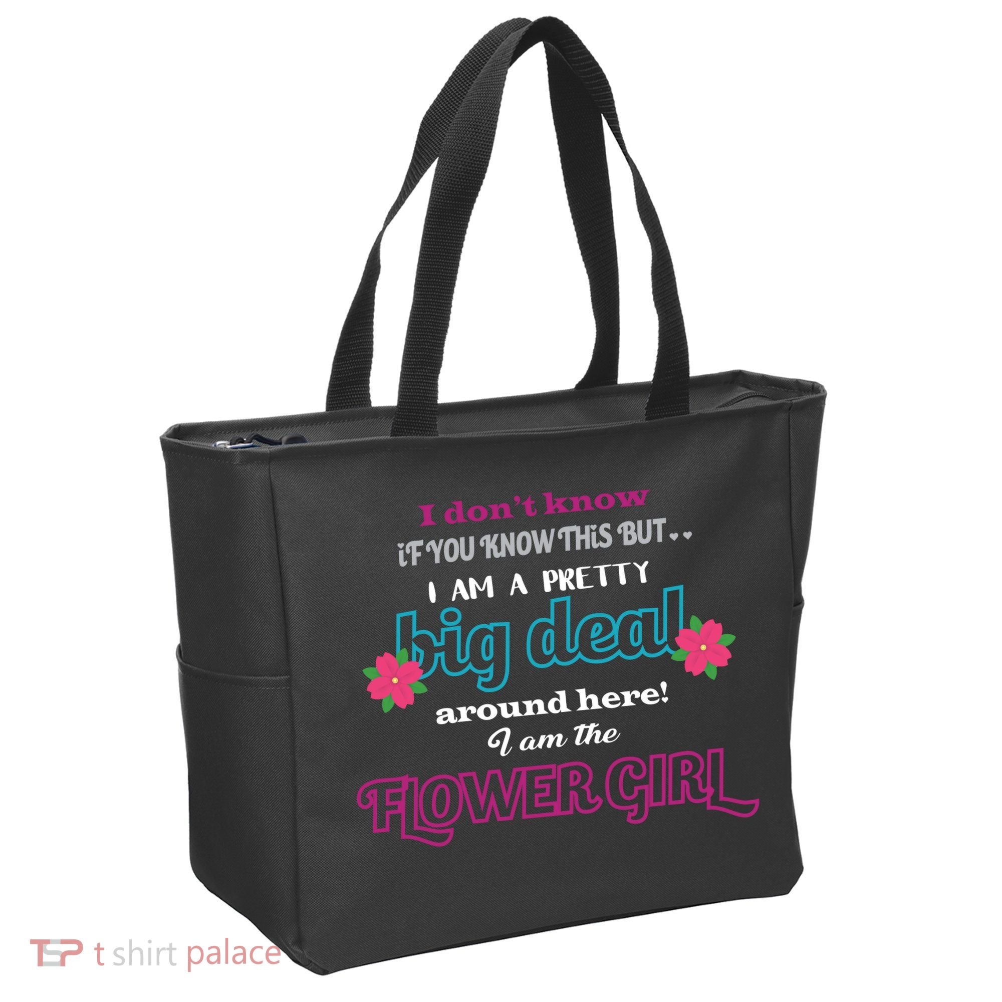 Cute Flower Girl Tote Bag