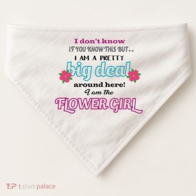 Cute Flower Girl USA-Made Doggie Bandana