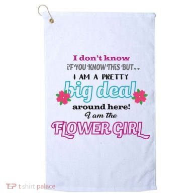 Cute Flower Girl Golf Towel