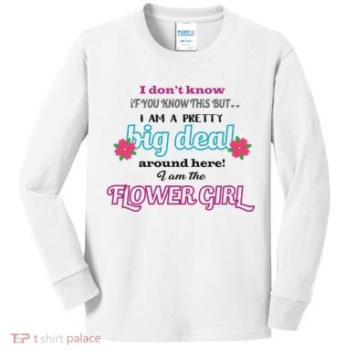 Cute Flower Girl Kids Long Sleeve Shirt