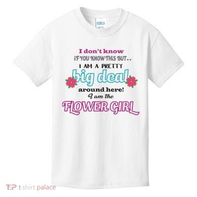 Cute Flower Girl Kids T-Shirt