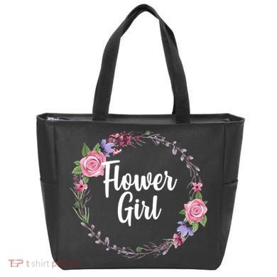 Cute Flower Girl Wedding Tote Bag