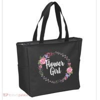 Cute Flower Girl Wedding Tote Bag thumb 2