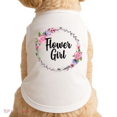 Cute Flower Girl Wedding Doggie Tank