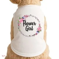 Cute Flower Girl Wedding Doggie Tank thumb 0