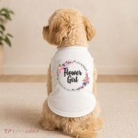 Cute Flower Girl Wedding Doggie Tank thumb 2