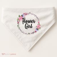 Cute Flower Girl Wedding USA-Made Doggie Bandana thumb 0