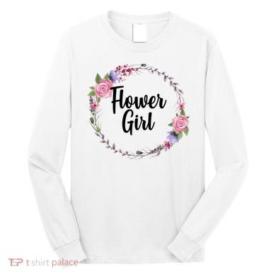 Cute Flower Girl Wedding Long Sleeve Shirt