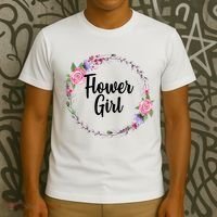 Cute Flower Girl Wedding T-Shirt thumb 3