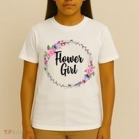 Cute Flower Girl Wedding T-Shirt thumb 4