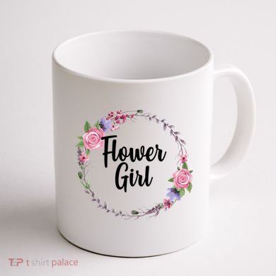 Cute Flower Girl Wedding Coffee Mug back