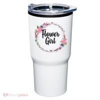 Cute Flower Girl Wedding Tumbler thumb 0