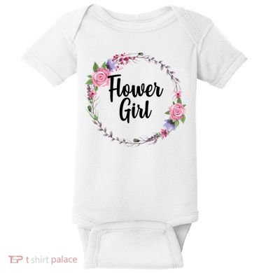 Cute Flower Girl Wedding Baby Bodysuit