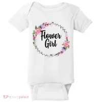 Cute Flower Girl Wedding Baby Bodysuit thumb 0