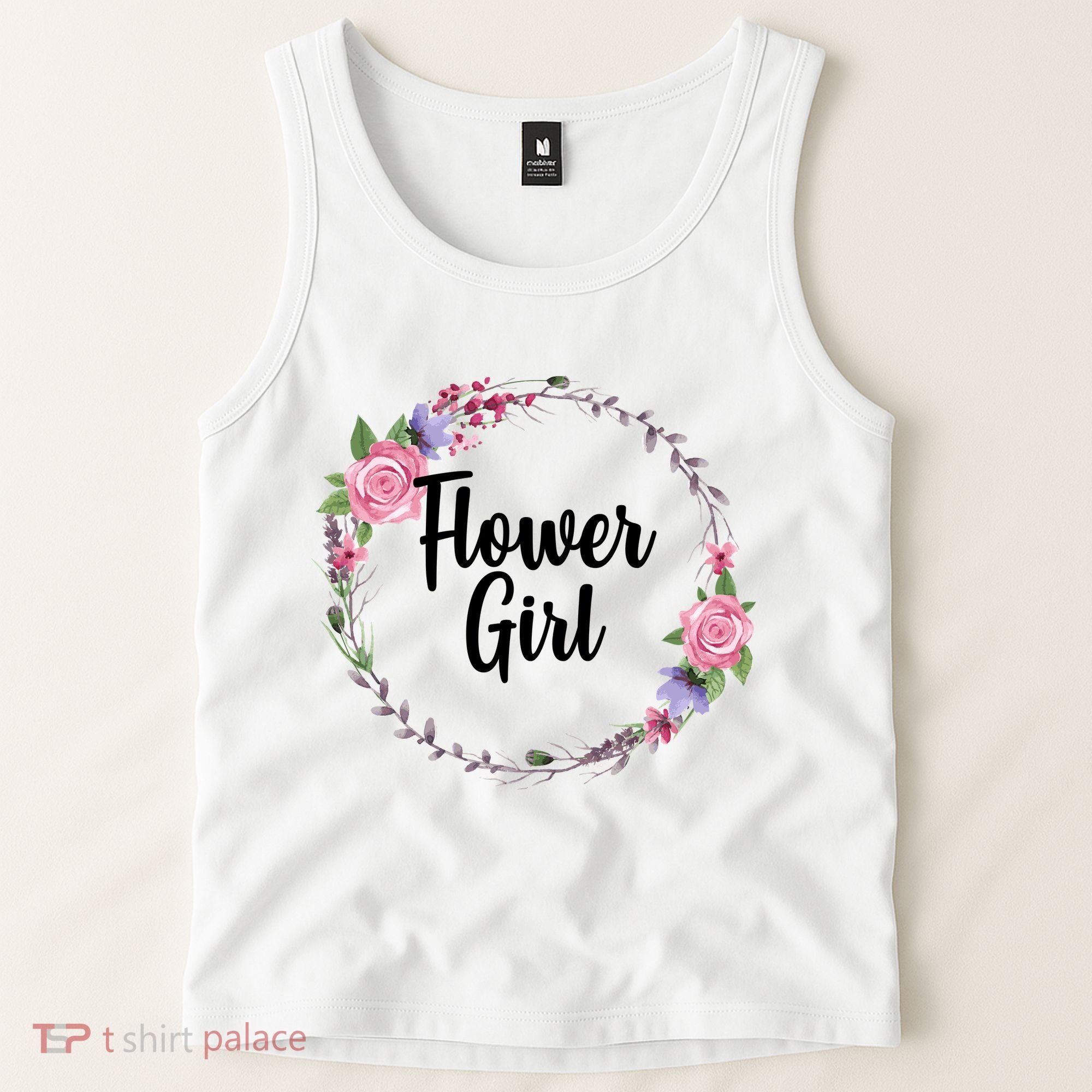 Cute Flower Girl Wedding Tank Top