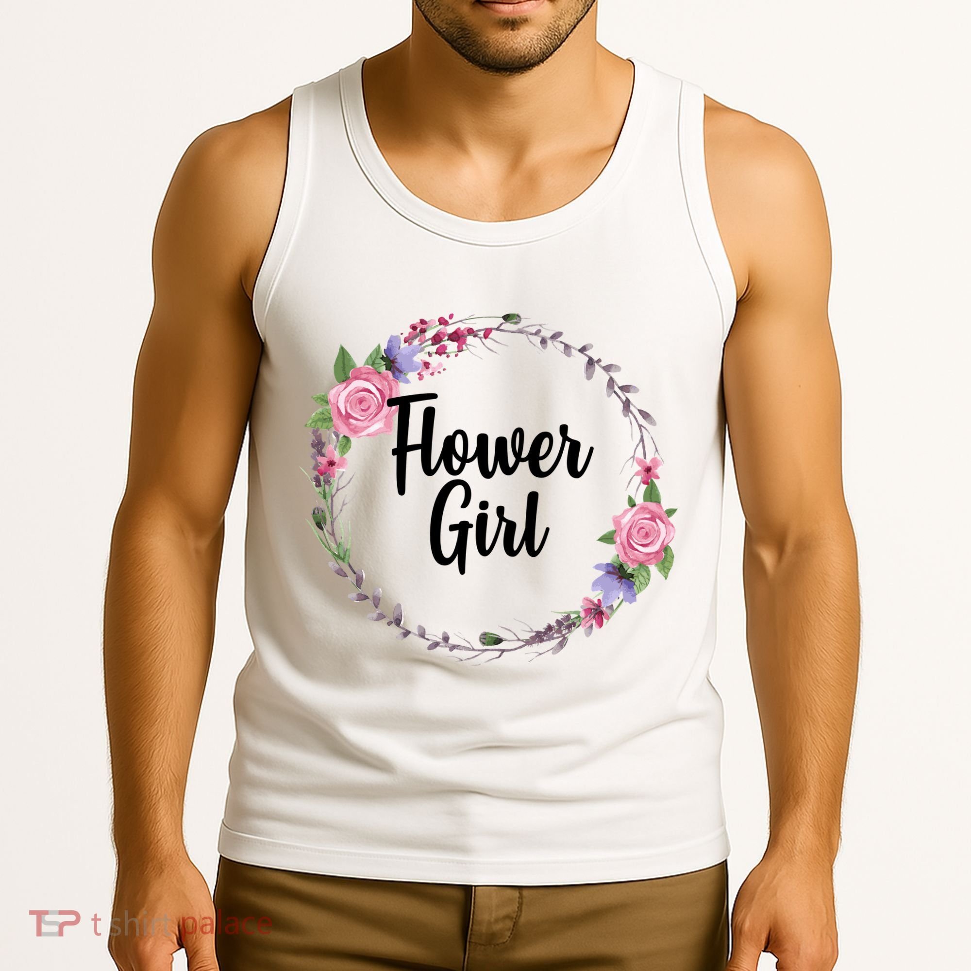 Cute Flower Girl Wedding Tank Top