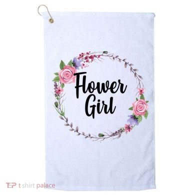 Cute Flower Girl Wedding Golf Towel