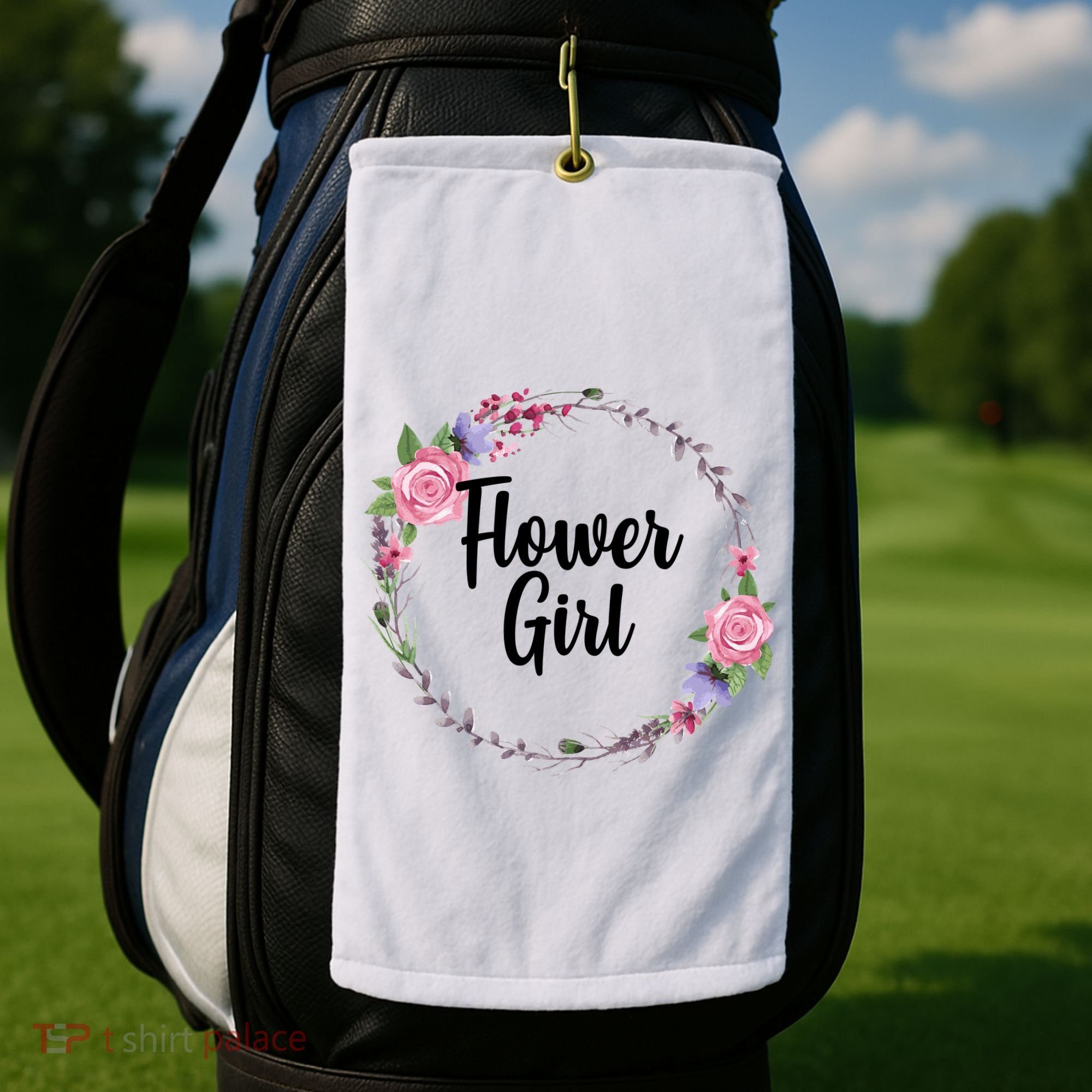 Cute Flower Girl Wedding Golf Towel