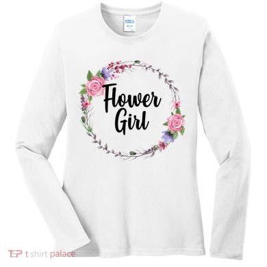 Cute Flower Girl Wedding Women's Long Sleeve Shirt