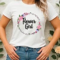 Cute Flower Girl Wedding Women's T-Shirt thumb 2