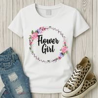 Cute Flower Girl Wedding Women's T-Shirt thumb 3
