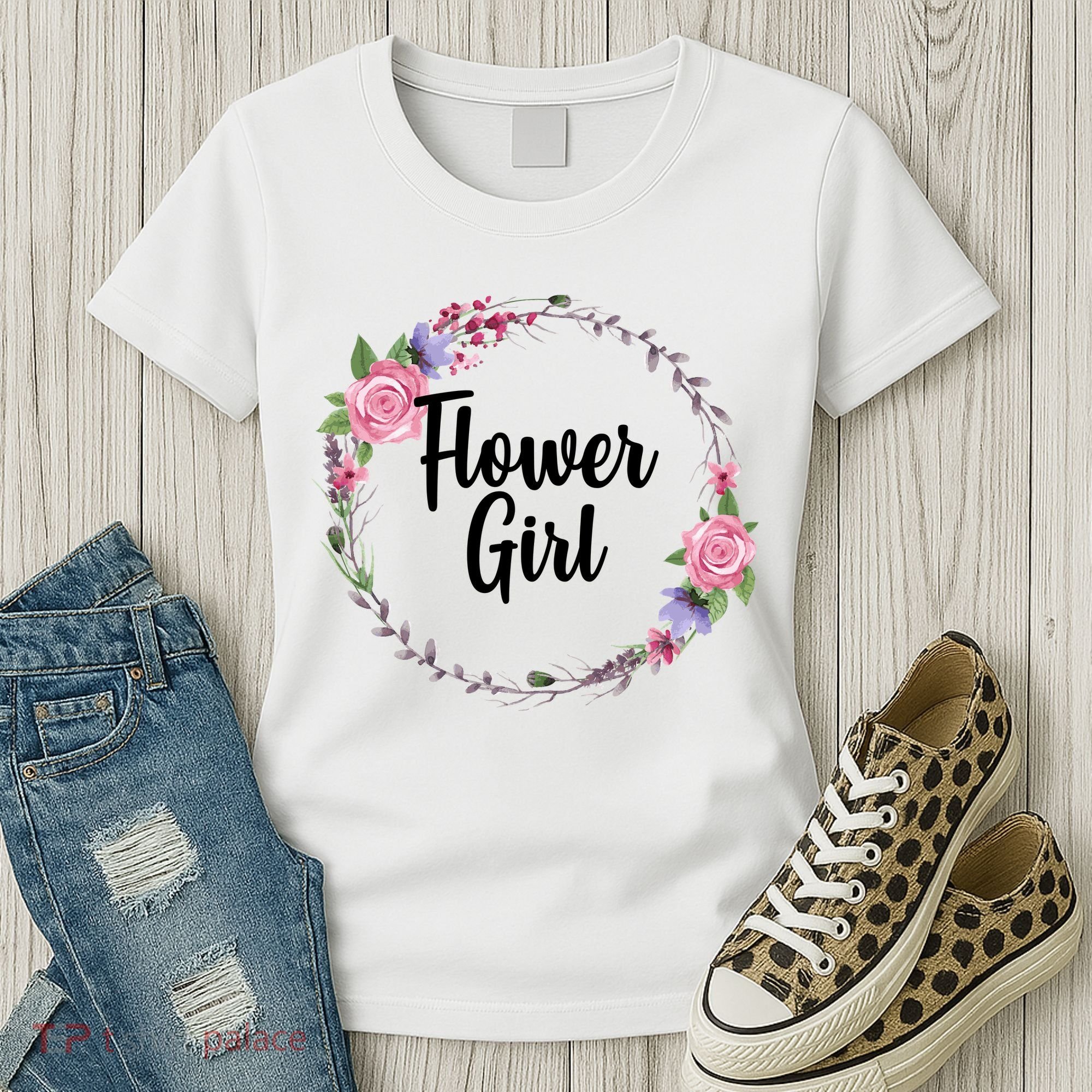 Cute Flower Girl Wedding Women's T-Shirt