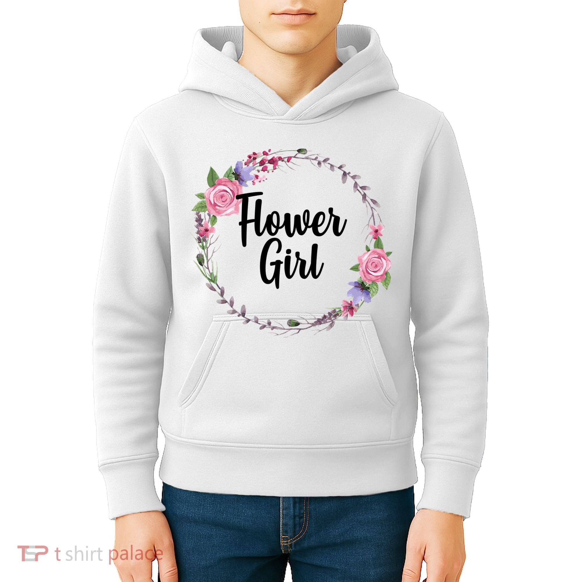 Cute Flower Girl Wedding Kids Hoodie