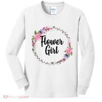 Cute Flower Girl Wedding Kids Long Sleeve Shirt thumb 0