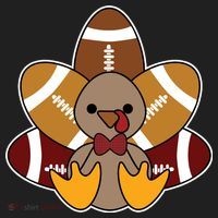 Cute Football Turkey Thanksgiving Women's Sweatshirt thumb 2