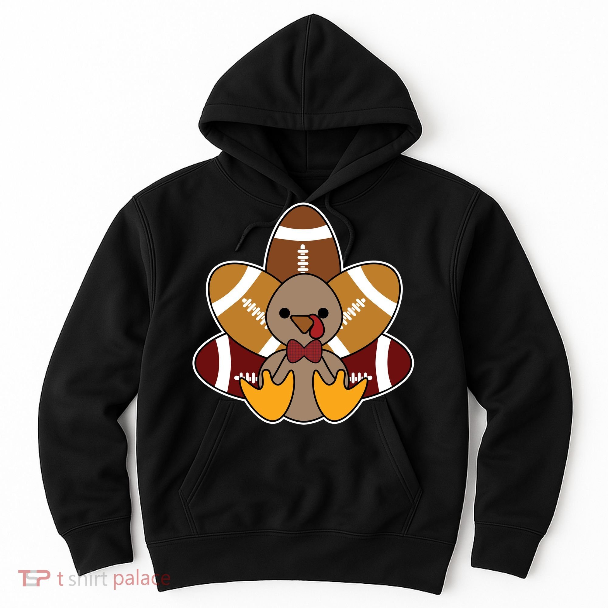 Cute Football Turkey Thanksgiving Hoodie