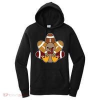 Cute Football Turkey Thanksgiving Women's Hoodie thumb 0