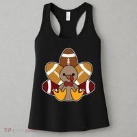 Cute Football Turkey Thanksgiving Women's Tank Top thumb 3