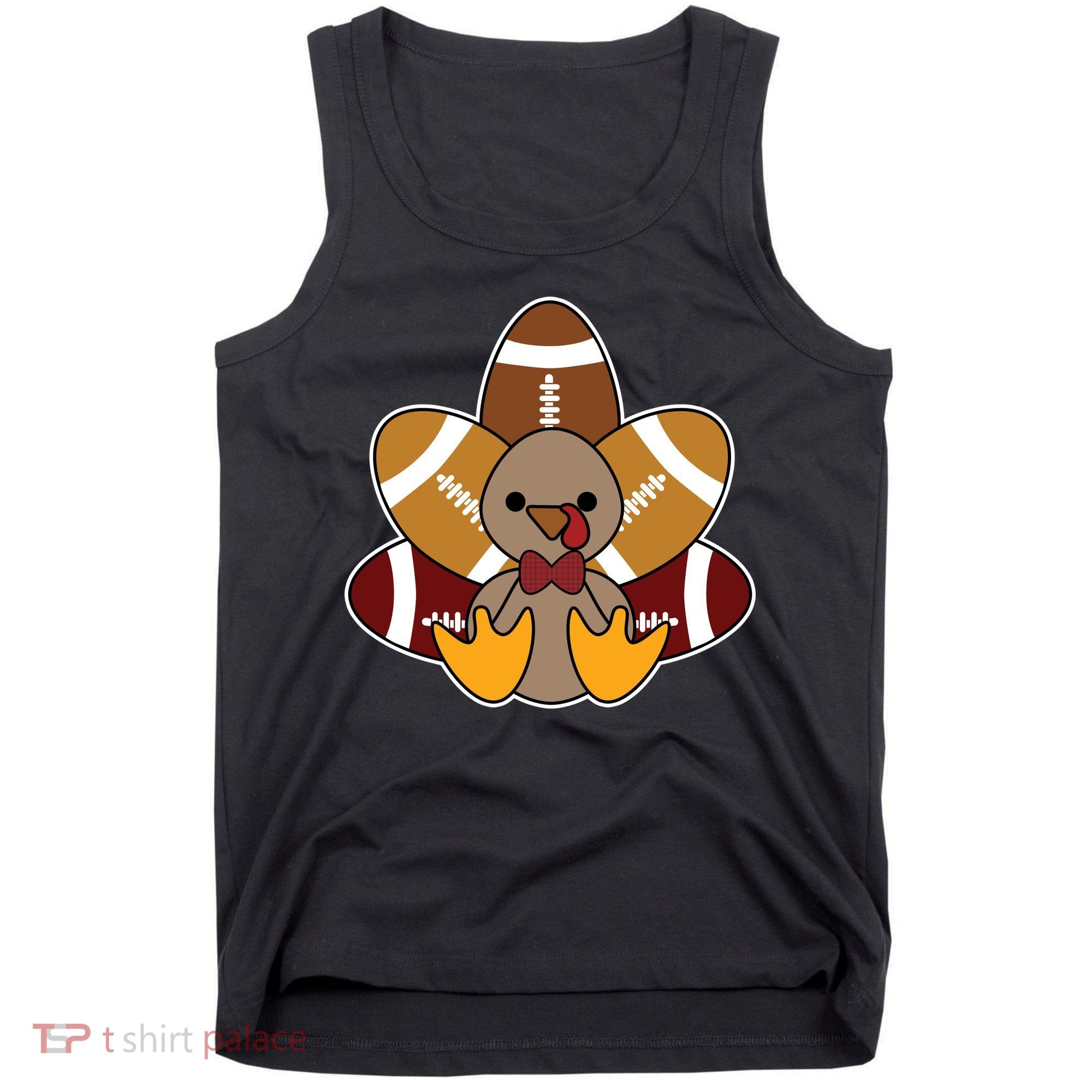 Cute Football Turkey Thanksgiving Tank Top