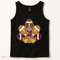Cute Football Turkey Thanksgiving Tank Top thumb 2