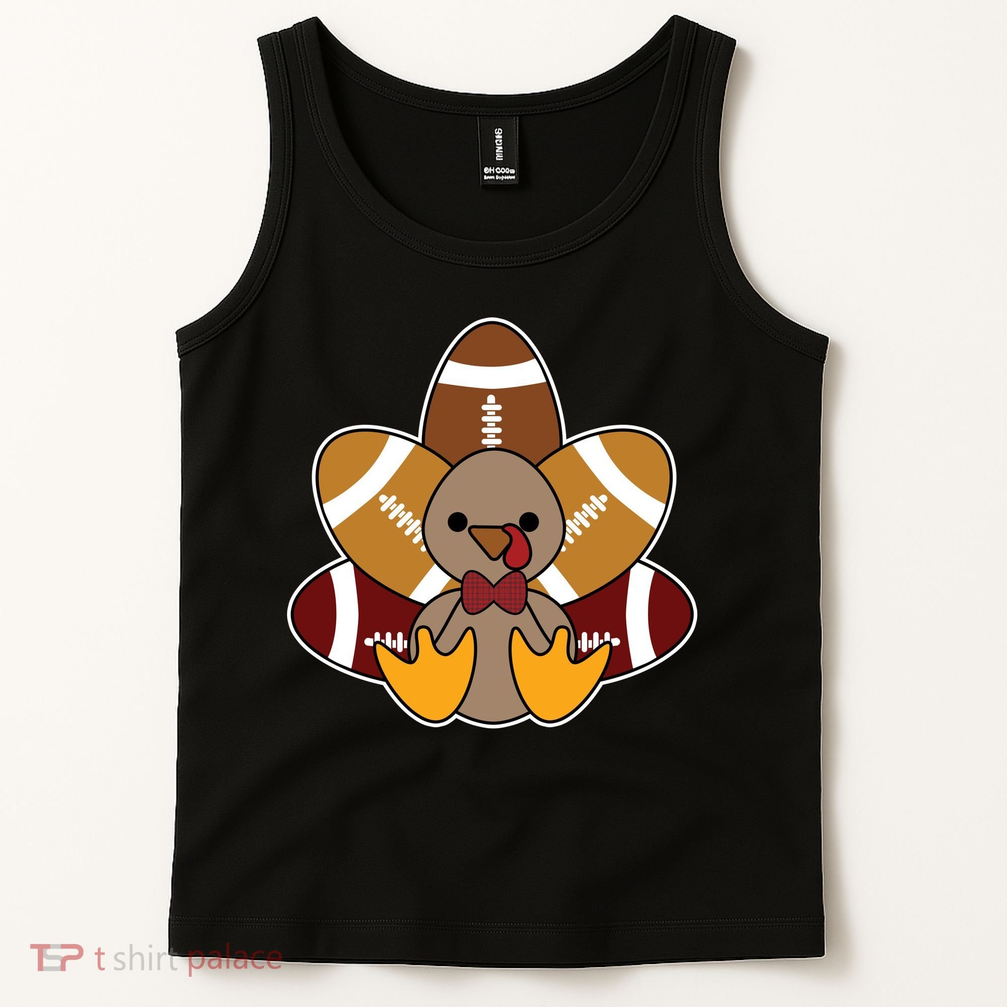 Cute Football Turkey Thanksgiving Tank Top