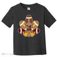 Cute Football Turkey Thanksgiving Toddler T-Shirt thumb 0