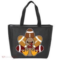 Cute Football Turkey Thanksgiving Tote Bag thumb 0