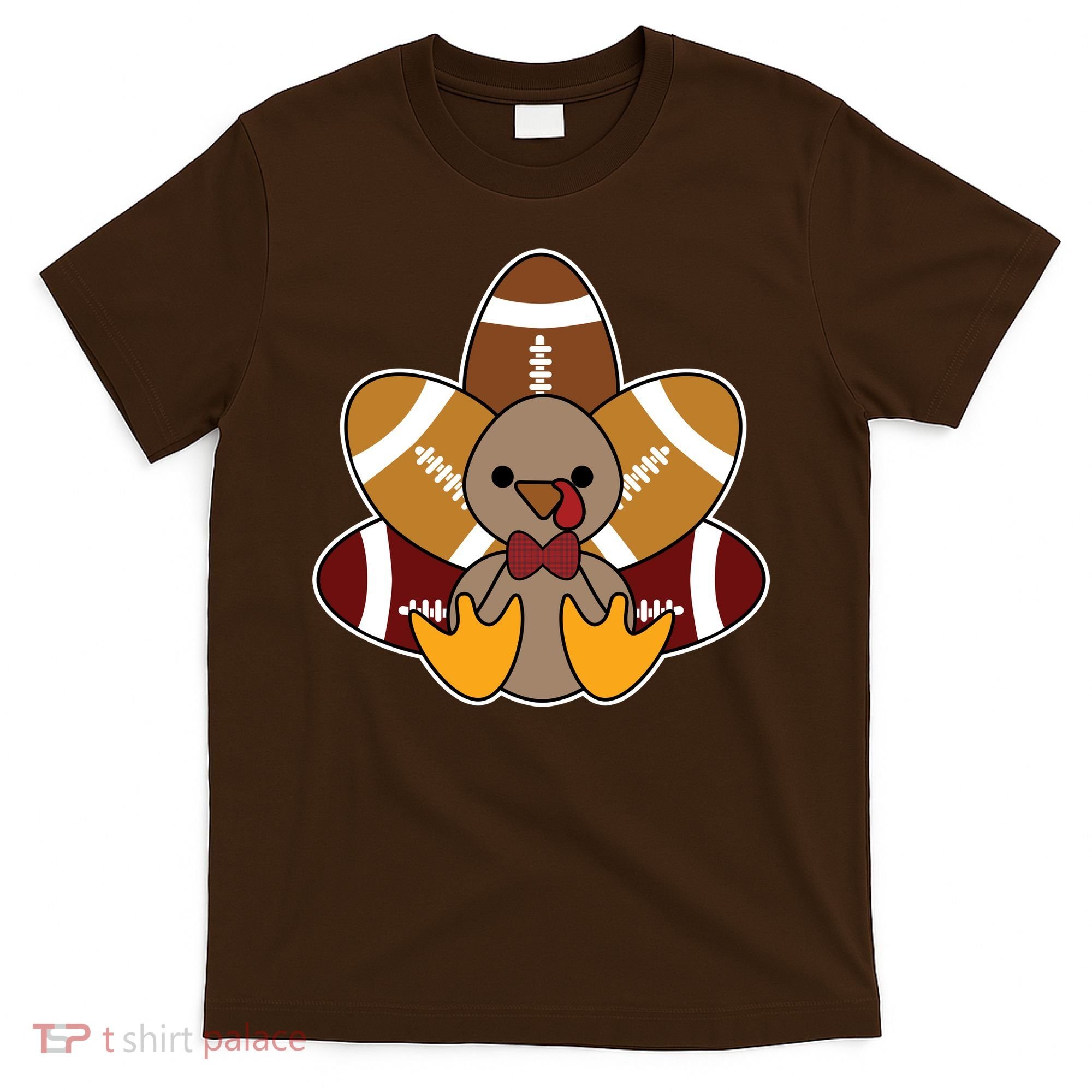 Cute Football Turkey Thanksgiving T-Shirt