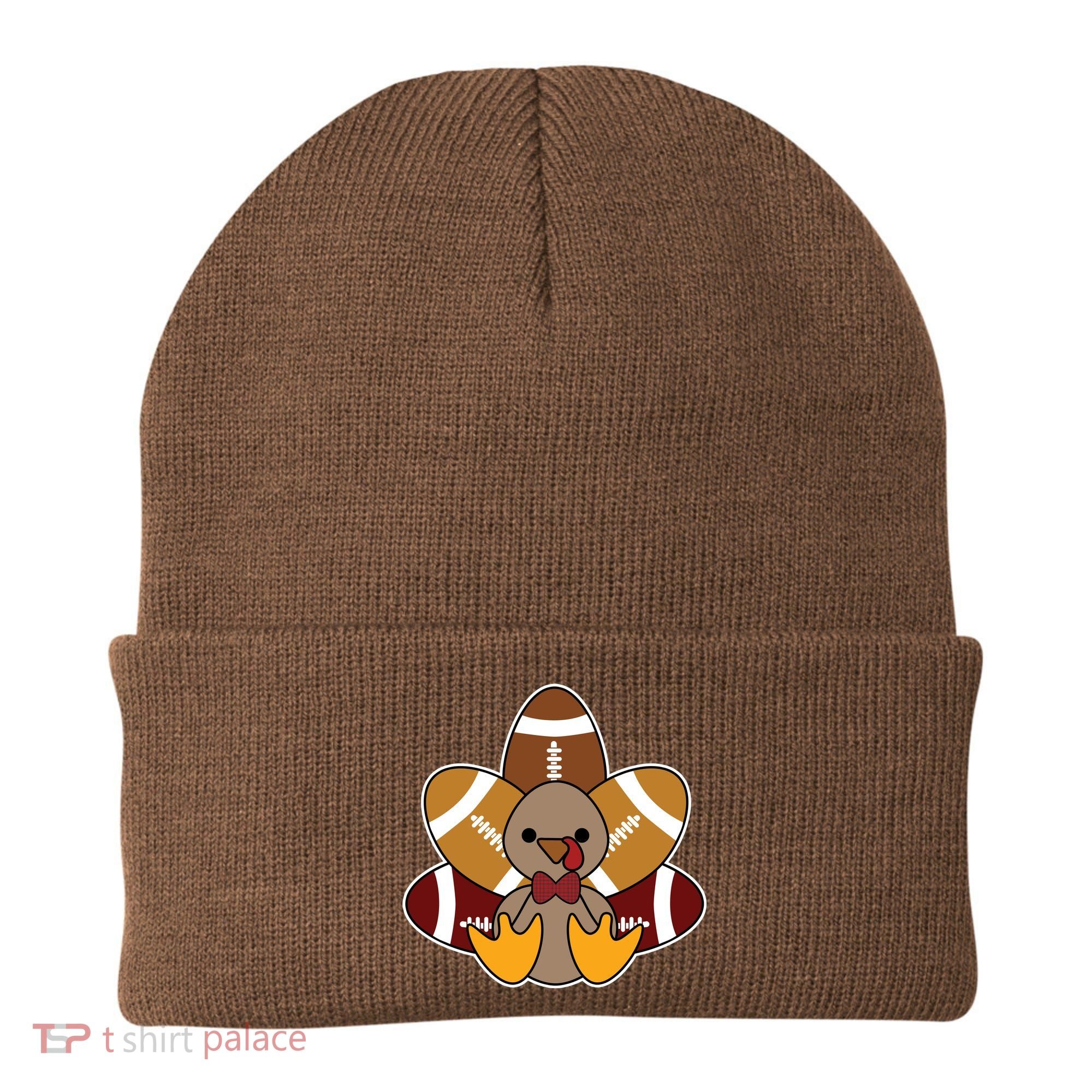 Cute Football Turkey Thanksgiving Beanie