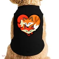 Cute Foxy Heart Fox Lover Doggie Tank thumb 0
