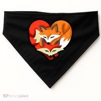 Cute Foxy Heart Fox Lover USA-Made Doggie Bandana thumb 0