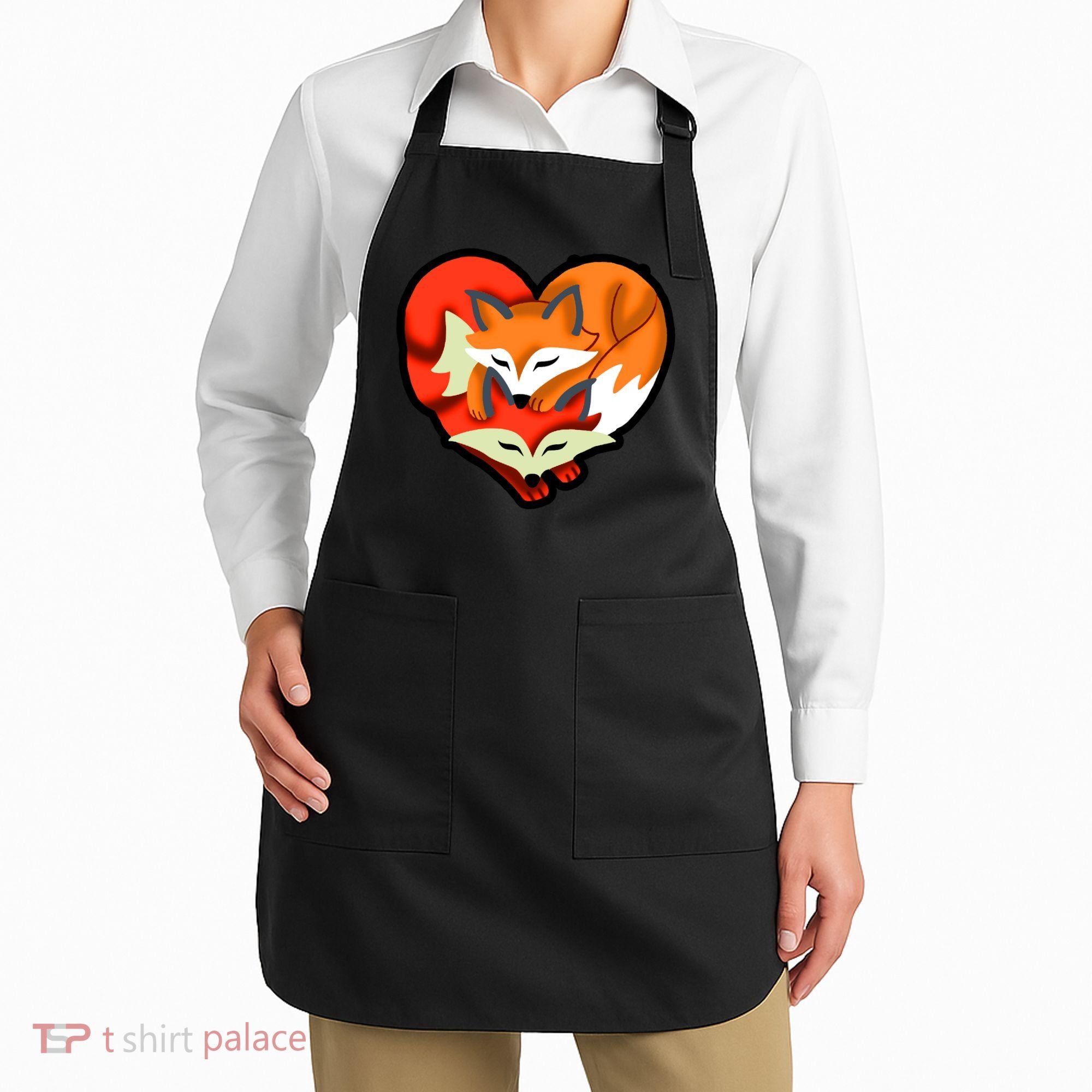 Cute Foxy Heart Fox Lover Apron