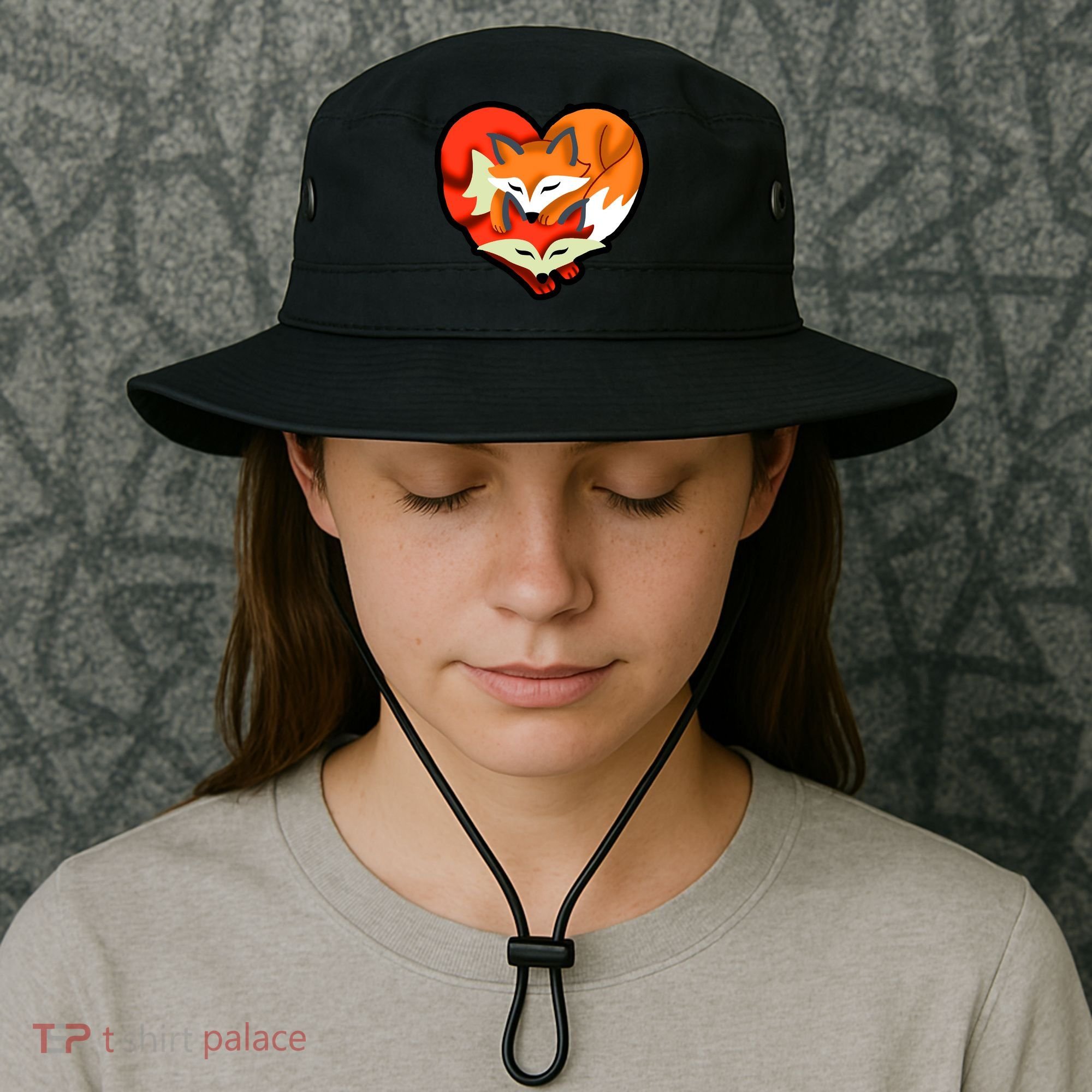 Cute Foxy Heart Fox Lover Bucket Hat