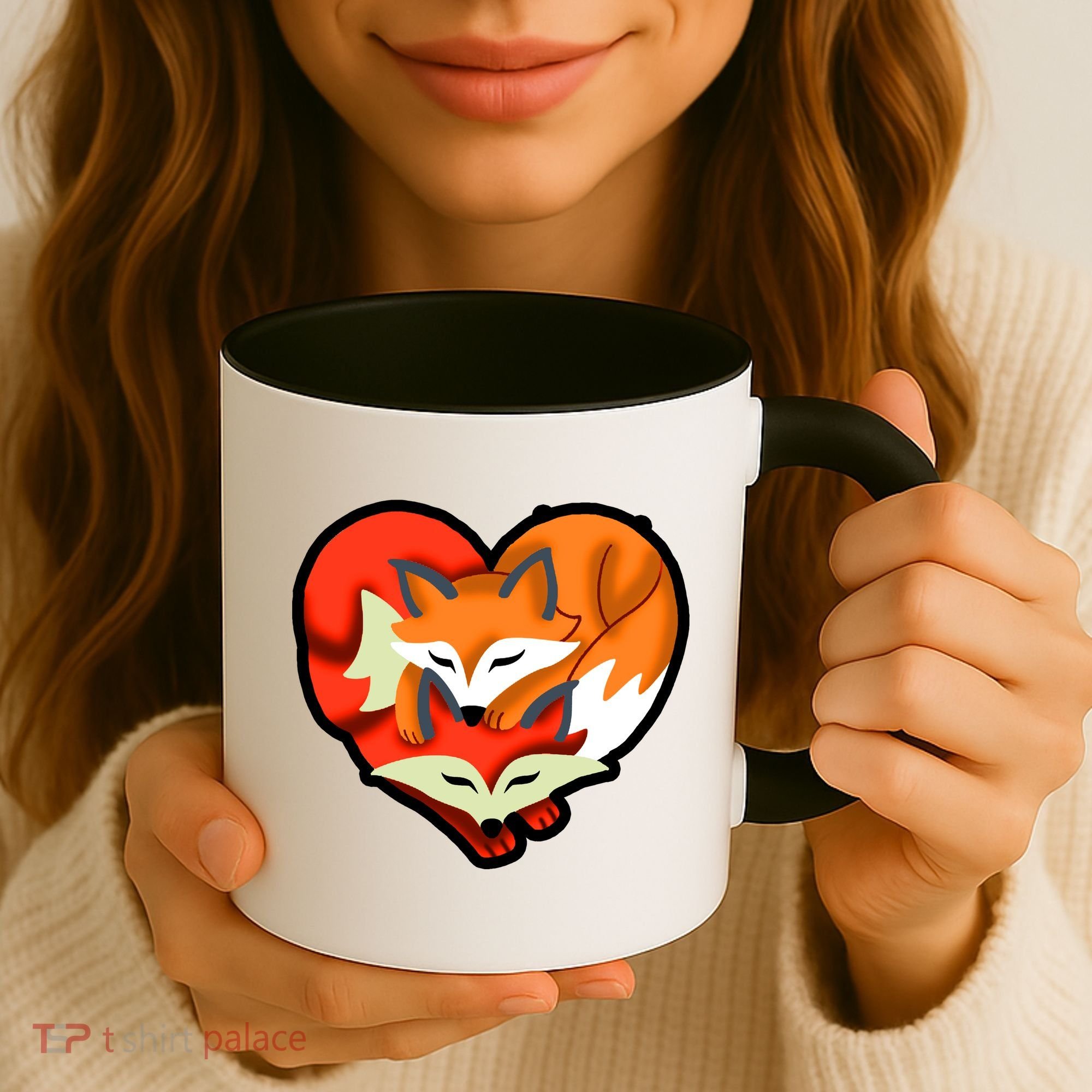 Cute Foxy Heart Fox Lover Coffee Mug