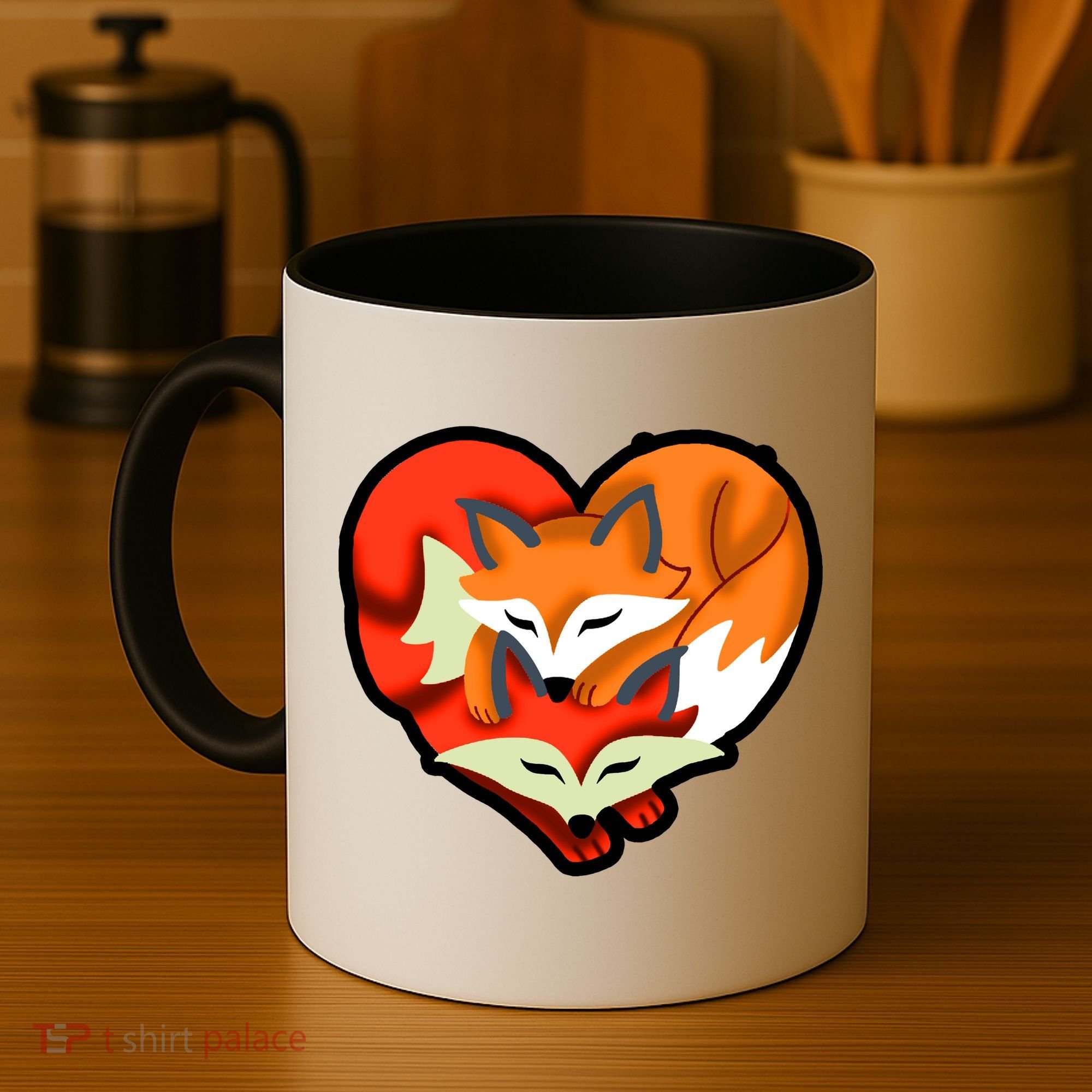 Cute Foxy Heart Fox Lover Coffee Mug