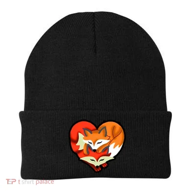 Cute Foxy Heart Fox Lover Beanie
