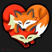 Cute Foxy Heart Fox Lover Women's Long Sleeve Flannel Pajama Set  thumb 2