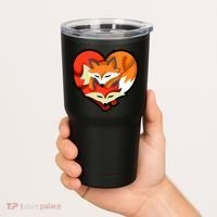Cute Foxy Heart Fox Lover Tumbler thumb 2